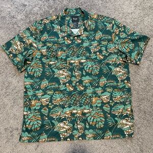5.11 Tactical Green and Brown Leaf Print Shirt